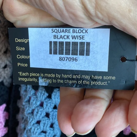 SAACHI NWT Vintage Inspired Boho Granny Square Knit Cardigan Sweater size O/S - Picture 14 of 17